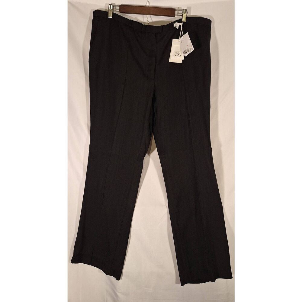 H&M Studio S/S 24 Womens Tailored Viscose‎ Slacks Black Size 18 NEW with tags
